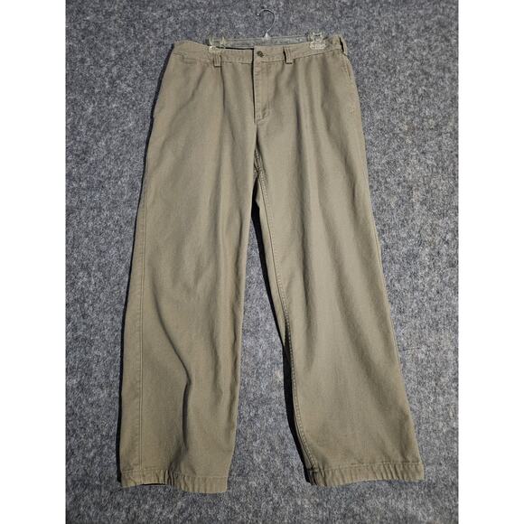 Duluth Trading Co Pants Mens 36x32 Khaki Beige Straight Leg Heavy Duty Workwear - Picture 1 of 7